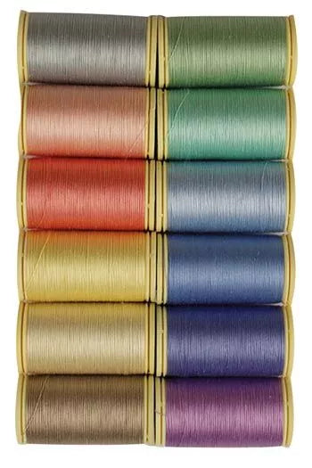 Sajou Cotton sewing thread box 12 spools pastel tones