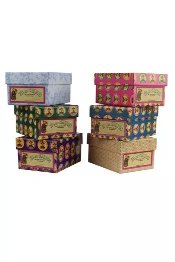 Sajou Cotton sewing thred box 12 spools vintage tones