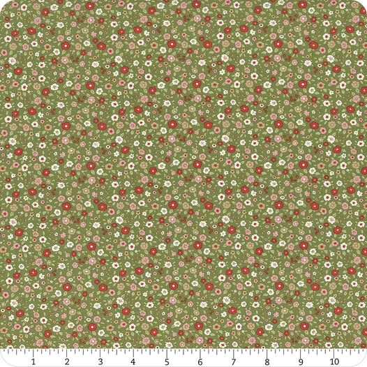 creating memoies evie green fabric  The price indicated is for 25cm. Multiple quantities will be cut as one continuous piece