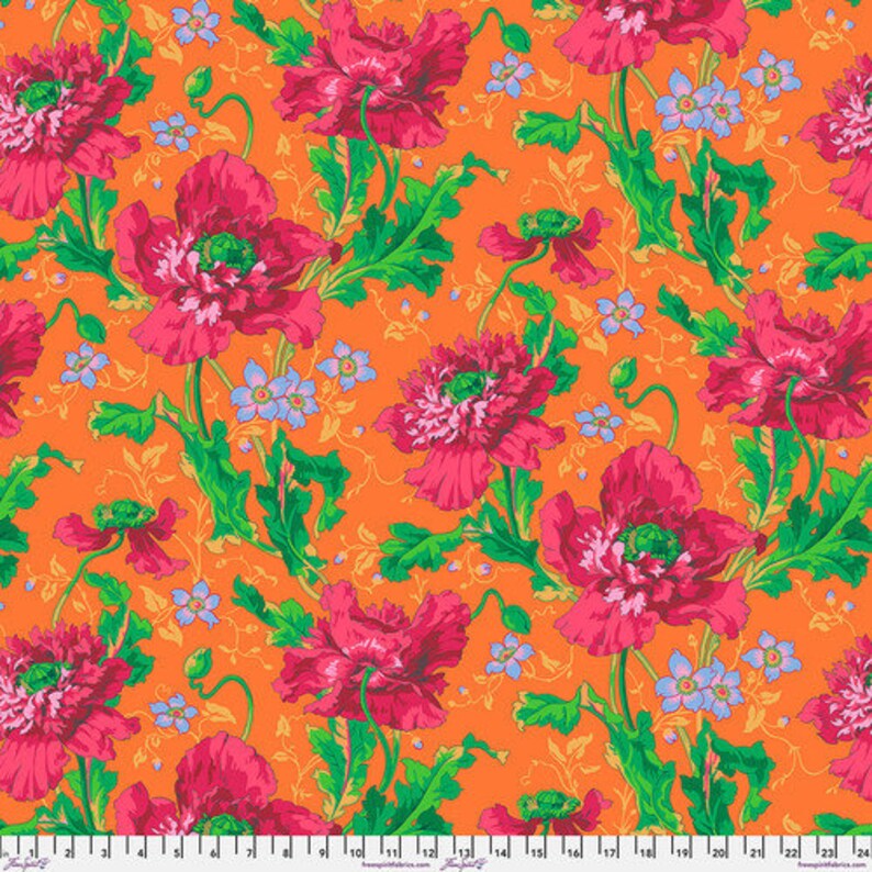 Kaffe Fassett  Papaver PWPJ127 Red The price indicated is for 25cm. Multiple quantities will be cut as one continuous piece