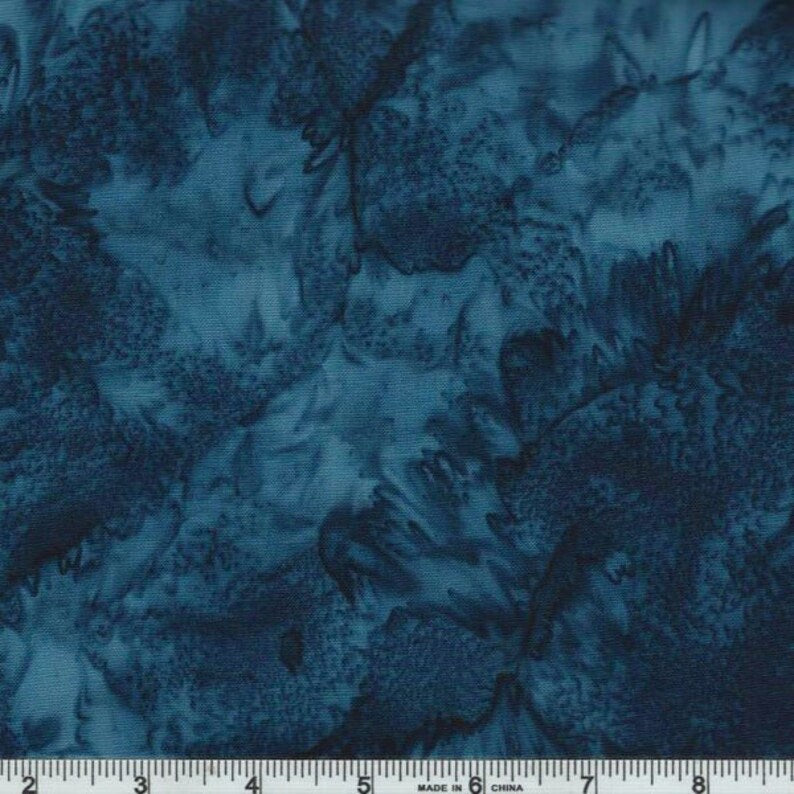 navy batik fabric The price indicated is for 25cm. Multiple quantities will be cut as one continuous piece