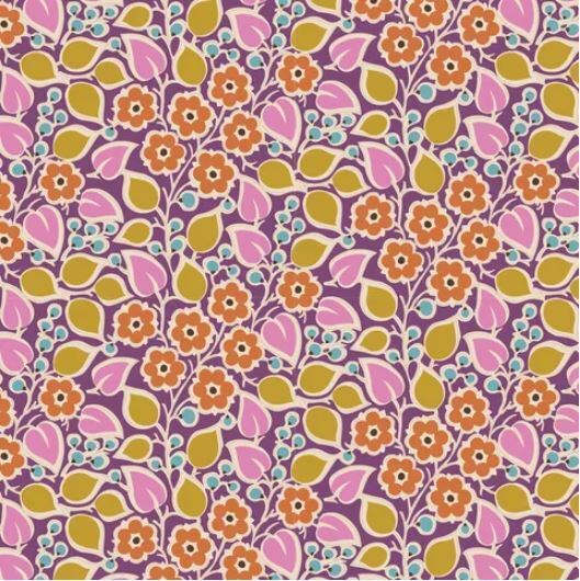 Tilda pie in the sky plum fabric The price indicated is for 25cm. Multiple quantities will be cut as one continuous piece