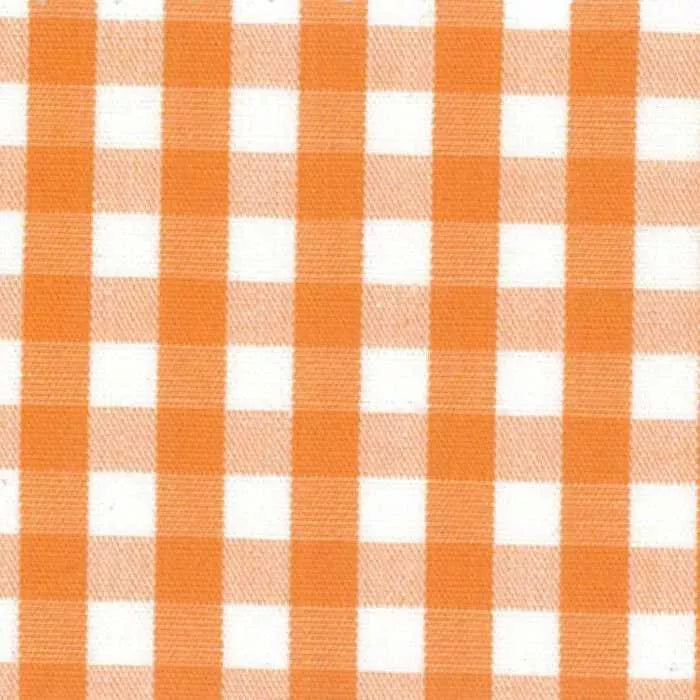 Picnic Check 4mm Orange By Devonstone Fabric  The price indicated is for 25cm. Multiple quantities will be cut as one continuous piece