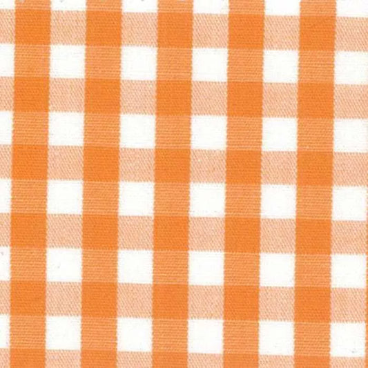 Picnic Check 4mm Orange By Devonstone Fabric  The price indicated is for 25cm. Multiple quantities will be cut as one continuous piece