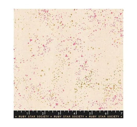 Ruby Star Society: Speckled Metallic Neon Pink Quilting Cotton 67